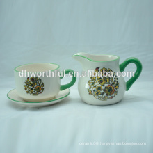 Handpainting ceramic creamer and sugar bowl set for wholesale